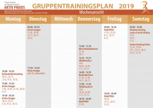 Gruppentrainingsplan Herbst 2019 Druck